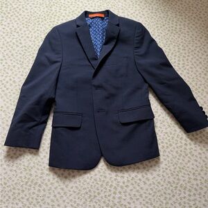 TALLIA Black Kids Blazer with Blue Lining